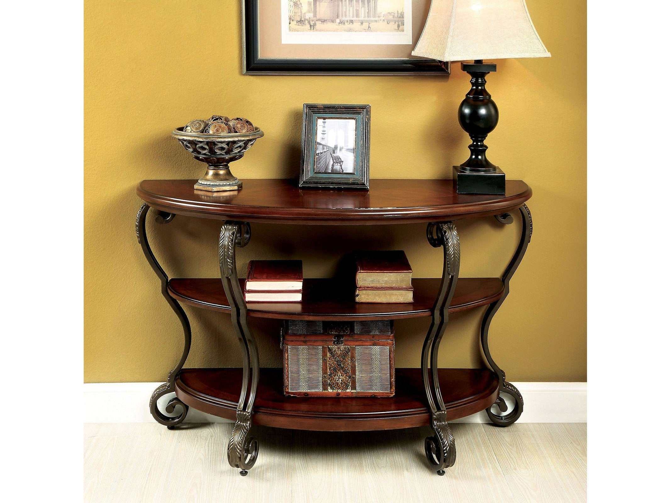 July Brown Cherry Sofa Table
