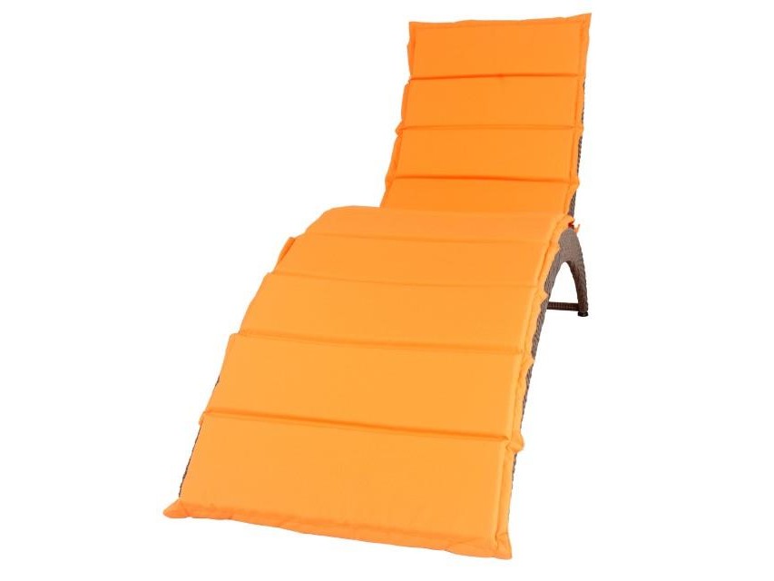 KD-OS1104GO Orange/Gray Outdoor Chaise Lounge w/ Cushion
