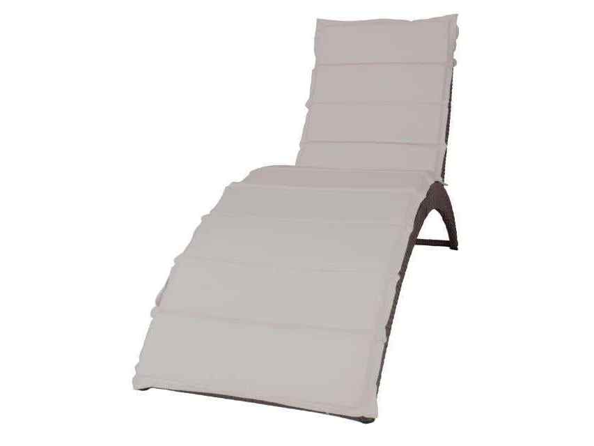 KD-OS1104GW White/Gray Outdoor Chaise Lounge w/ Cushion