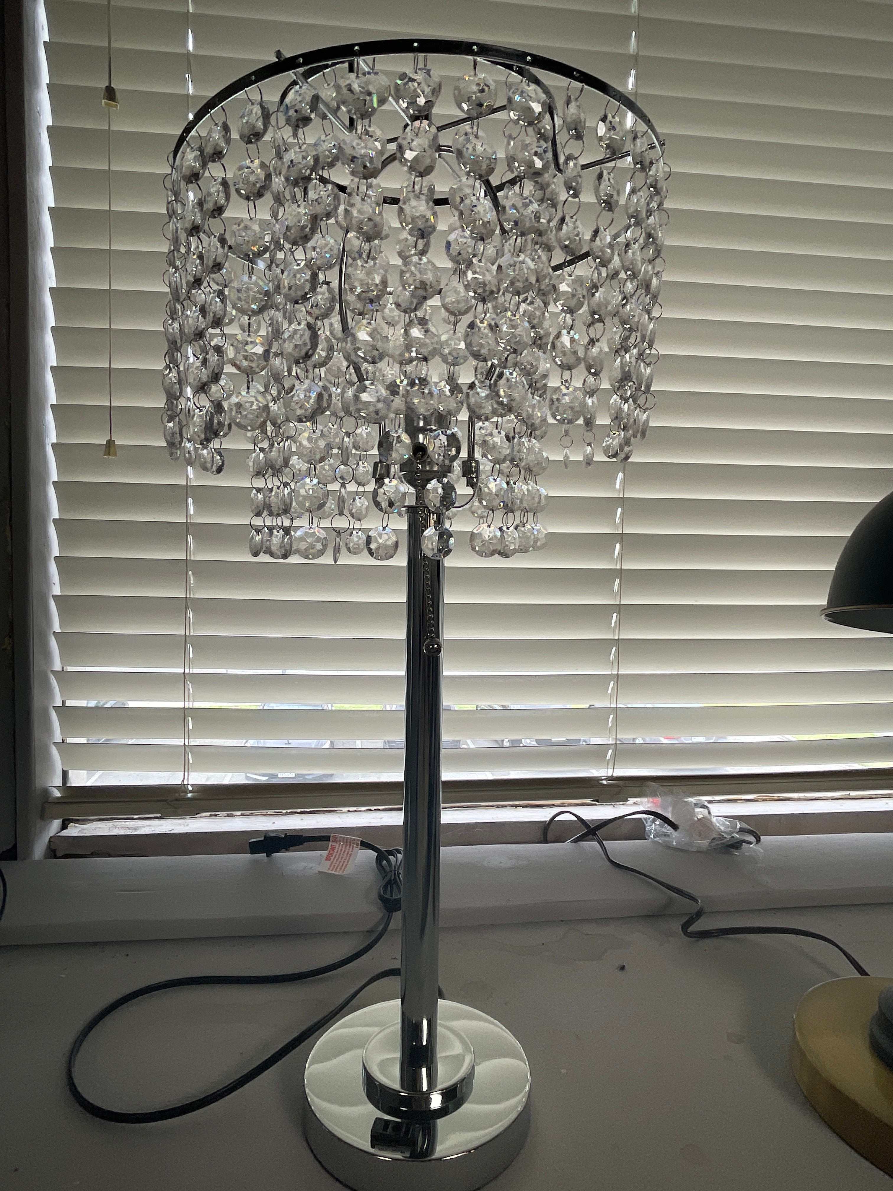 Kaitlyn Crystal & Chrome Table Lamp