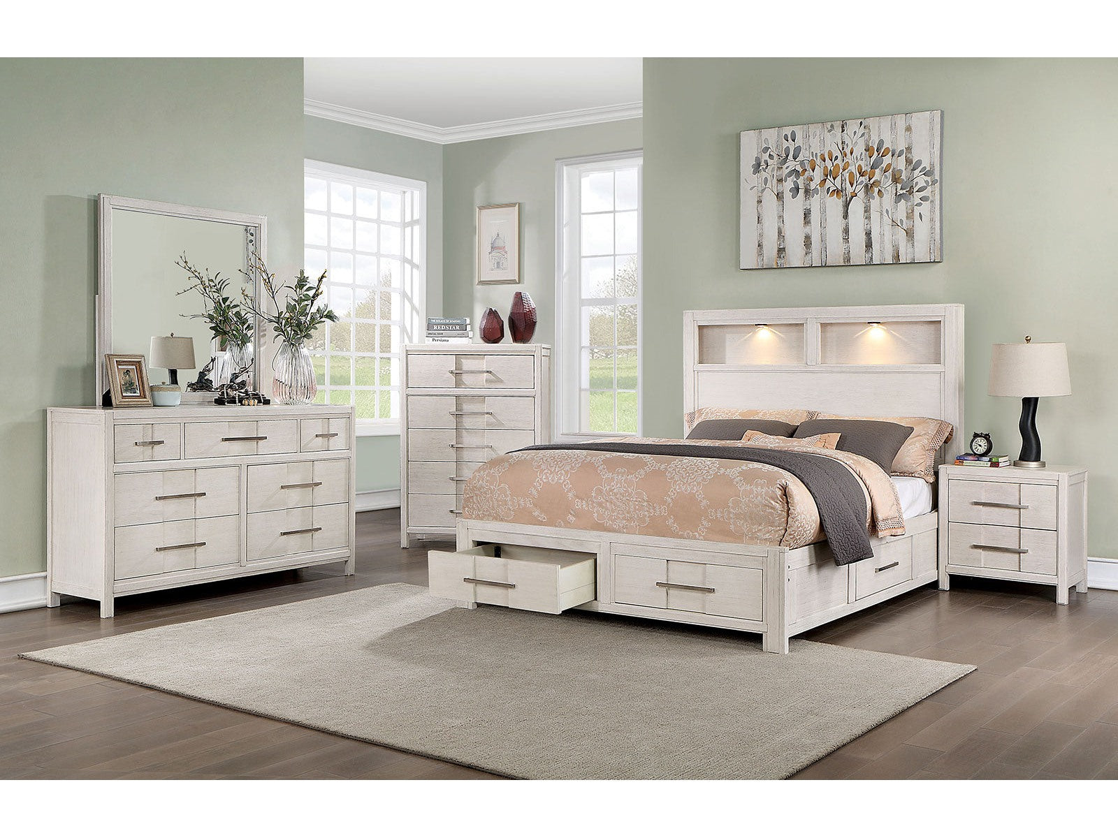 Karla White 4 Pc. Queen Bedroom Set