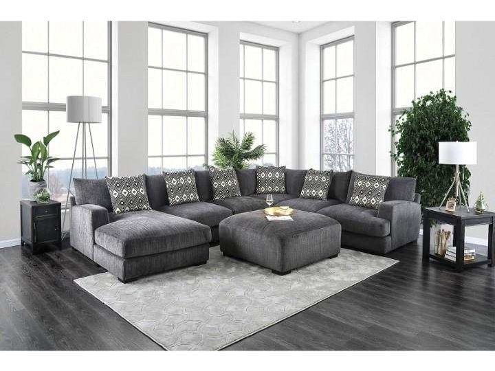 Kaylee Gray U-Shaped Sectional w/ Ottoman