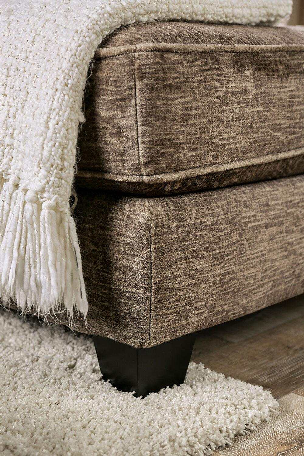 Kempston Brown L Shape Sectional Sofa