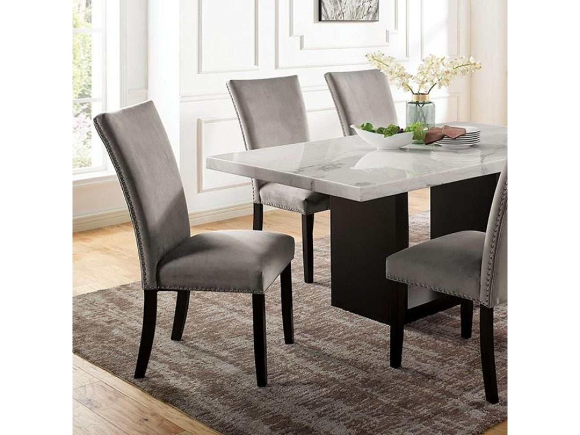 Kian Black & White Dining Table