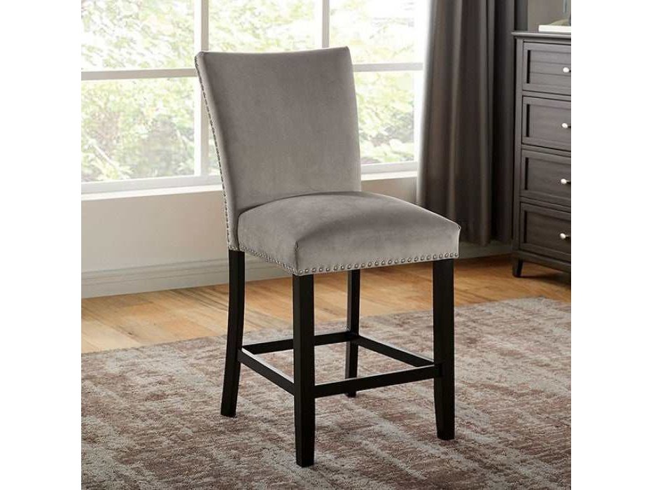 Kian II Light Gray & Black Counter Height Chair (Set of 2)
