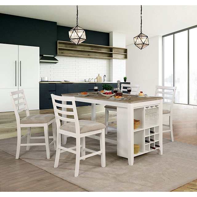 Kiana White Counter Height Side Chair (Set of 2)