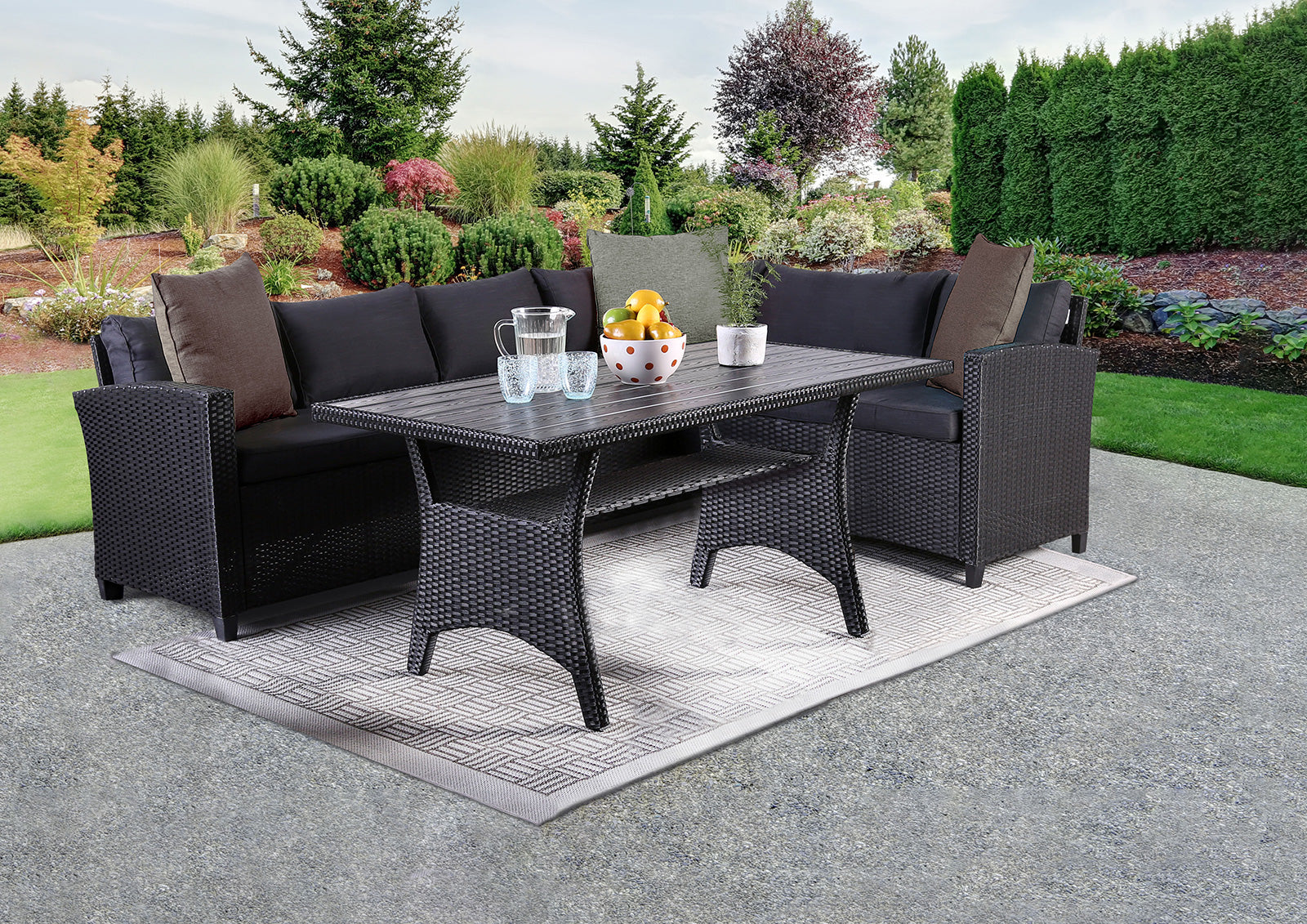 Kimara Black Outdoor Dining Table