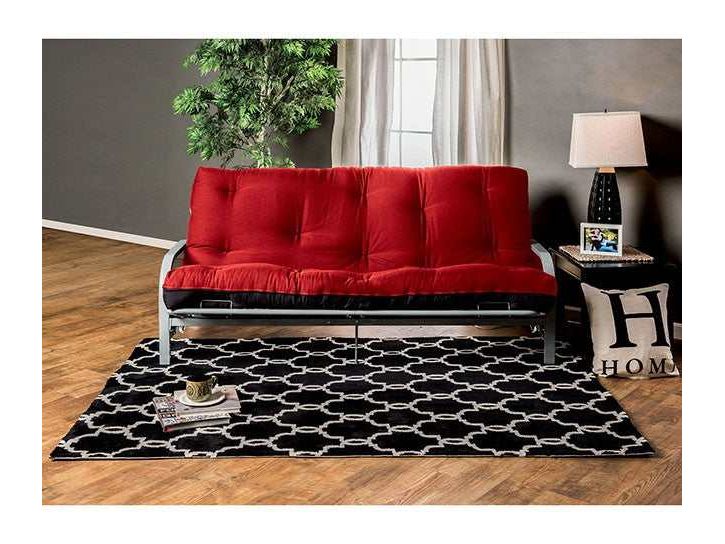 Knox Red/Black 8" Red Futon Mattress w/ Innerspring