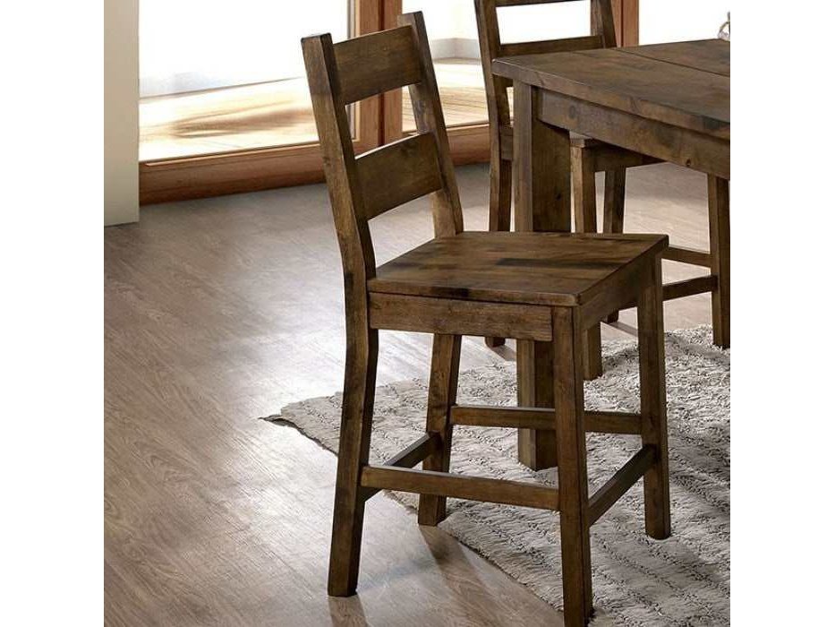 Kristen II Rustic Oak Counter Ht. Chair (Set of 2)