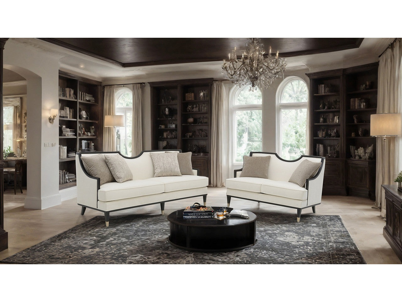 La Salle White Sofa & Loveseat