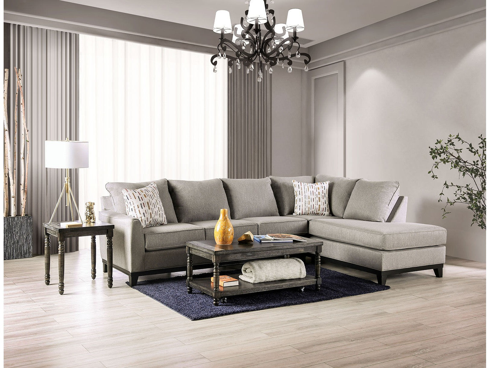 Lantwit Light Gray Sectional