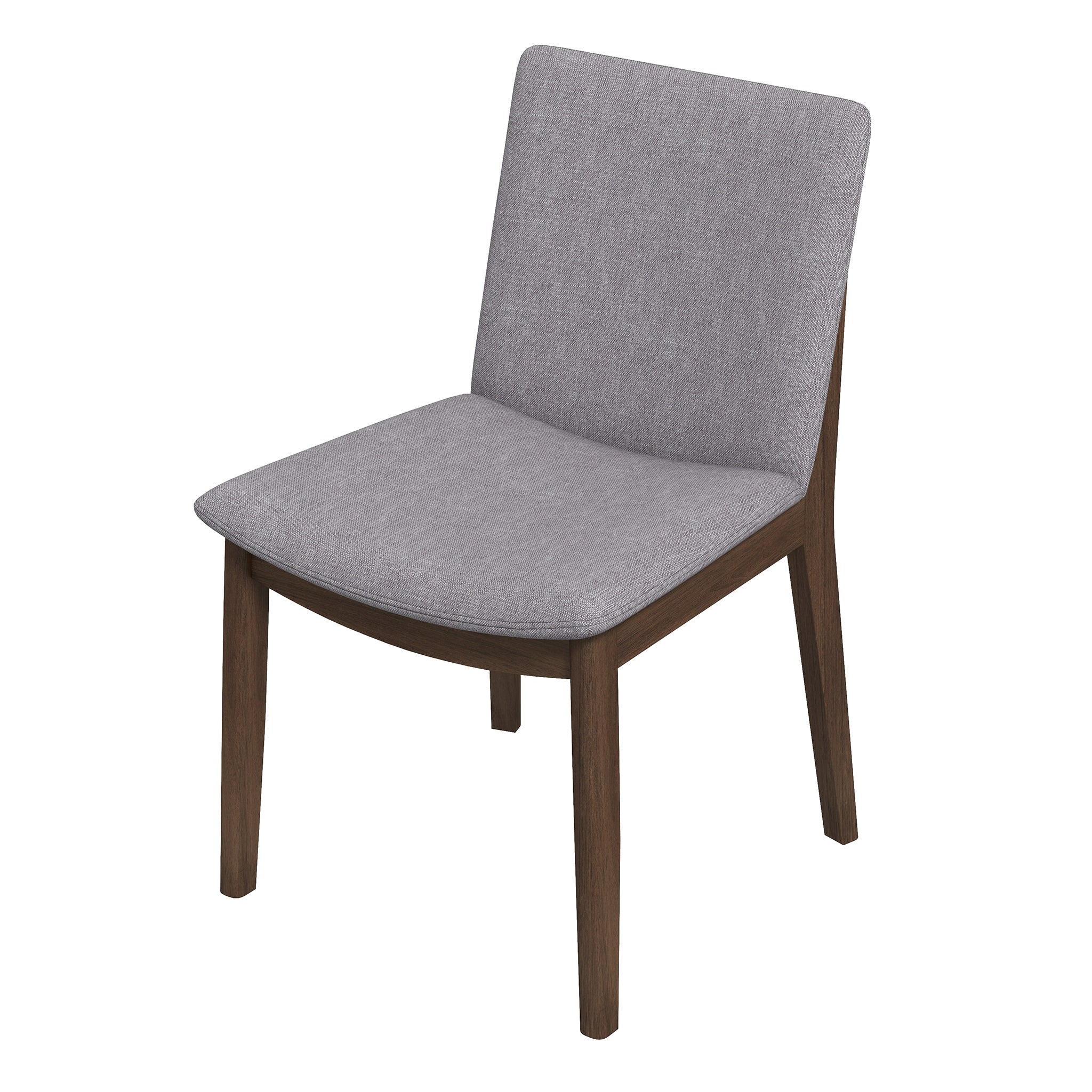 Laura Light Grey Linen Solid Wood Dining Chair (Set Of 2)