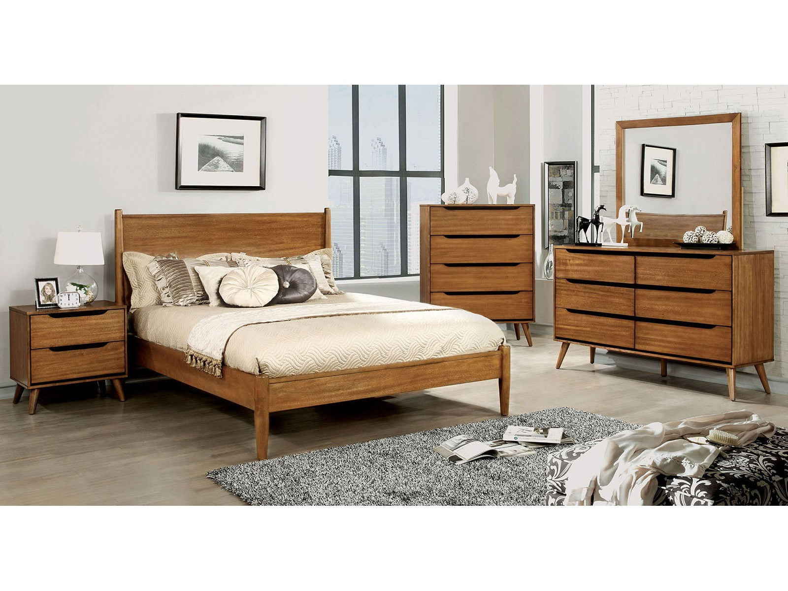 Lennart Oak 4 Pc. Queen Bedroom Set
