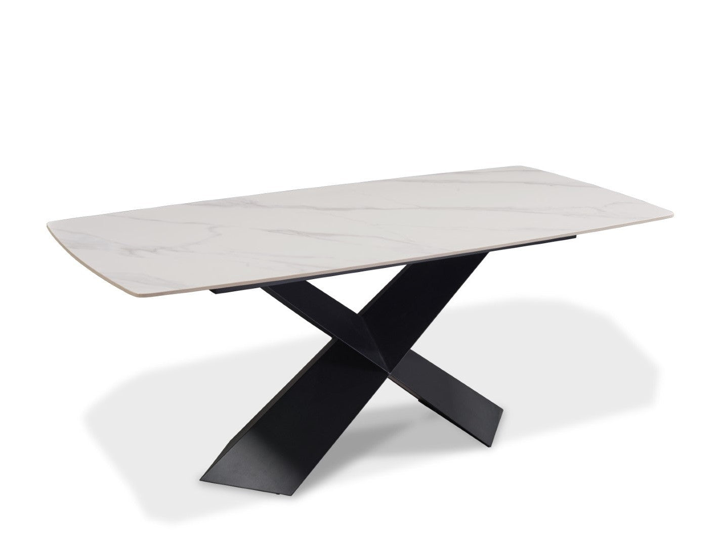 Lenvik Black/White Dining Table