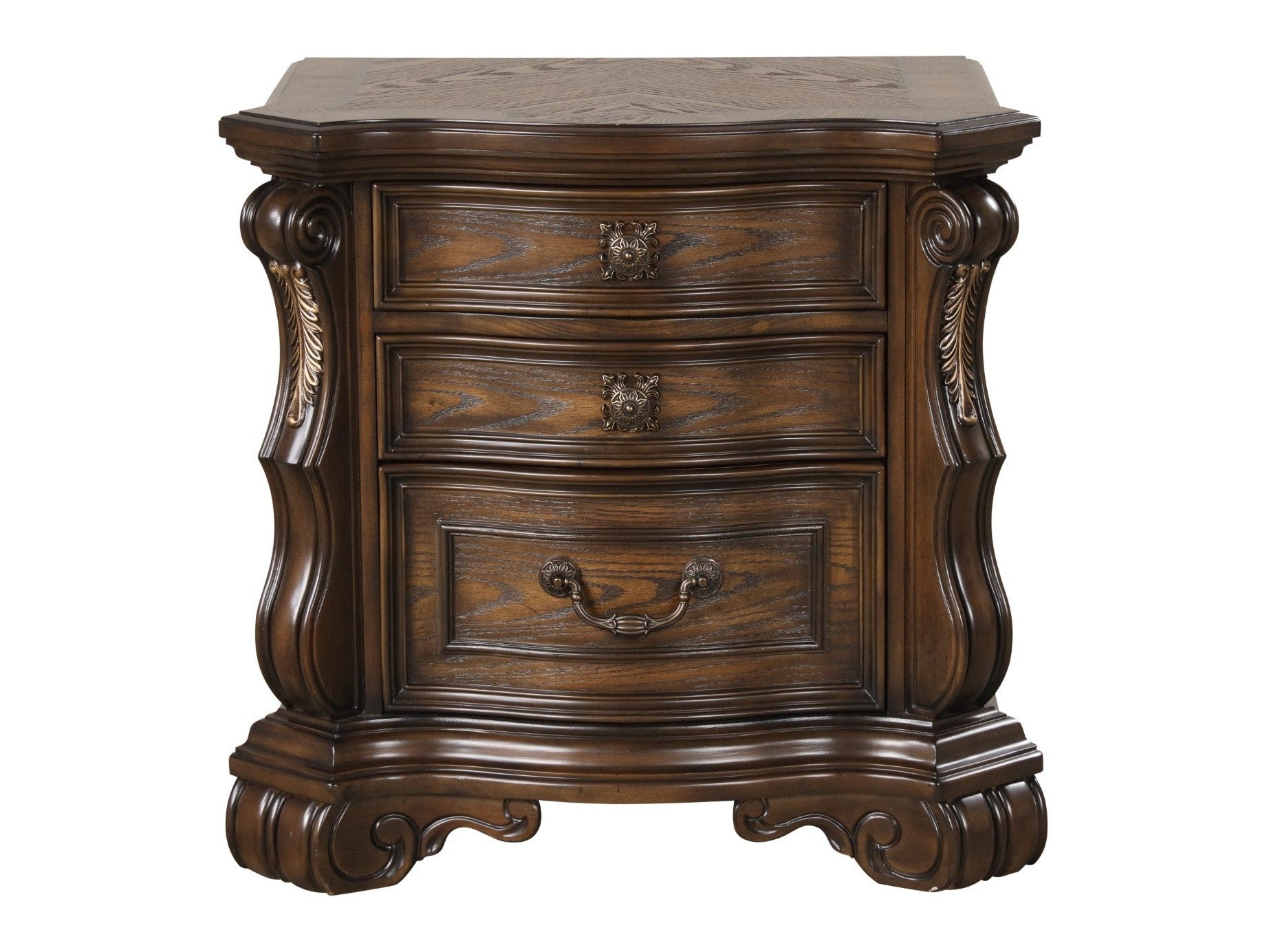 Leovanni Dark Brown Nightstand