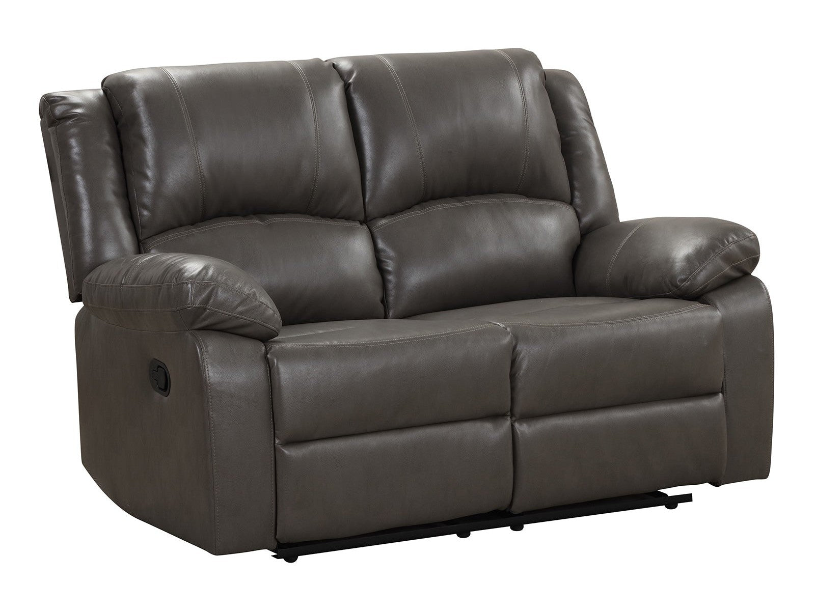 Letha Gray PU Leather Loveseat