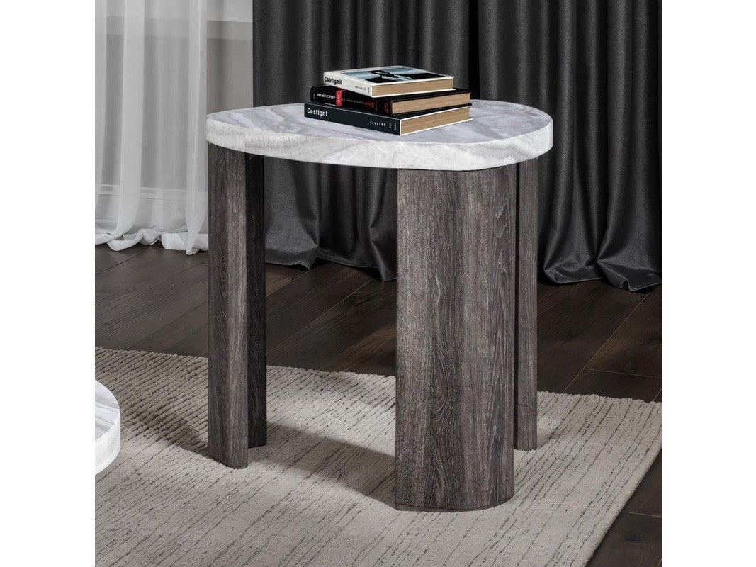 Levis Gray Triangle End Table