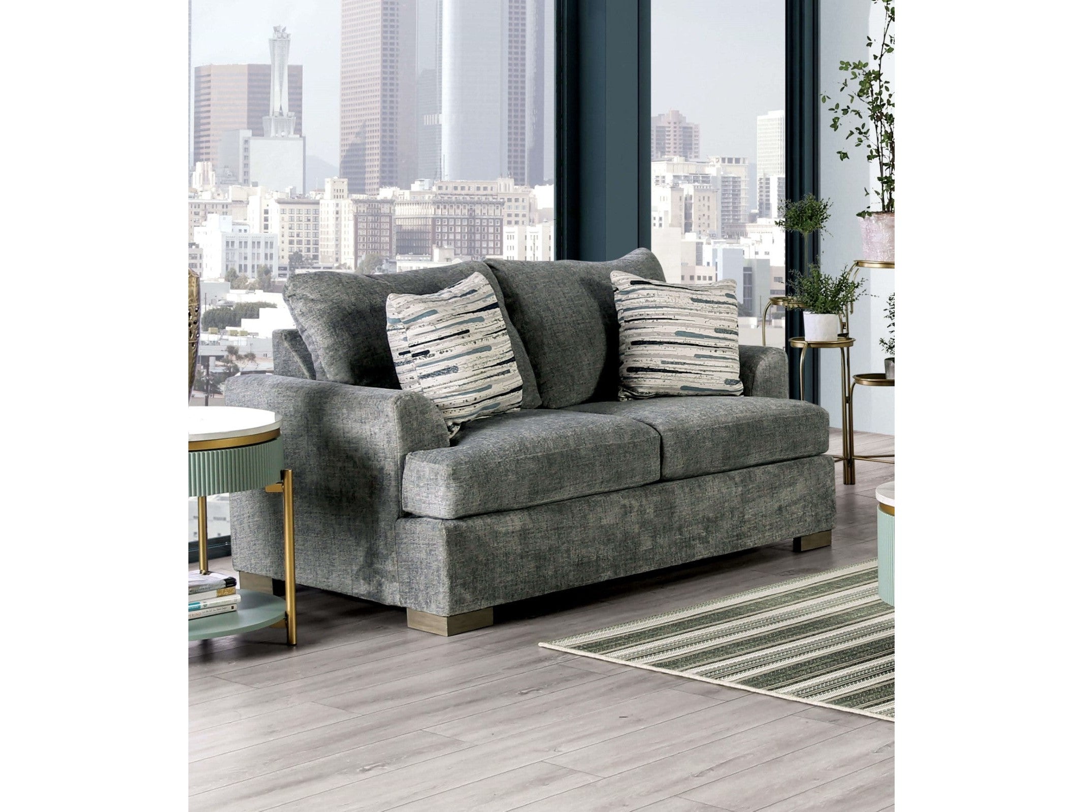Leytonstone Gray Loveseat