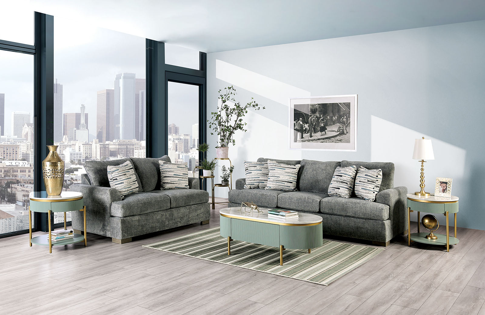 Leytonstone Gray Loveseat
