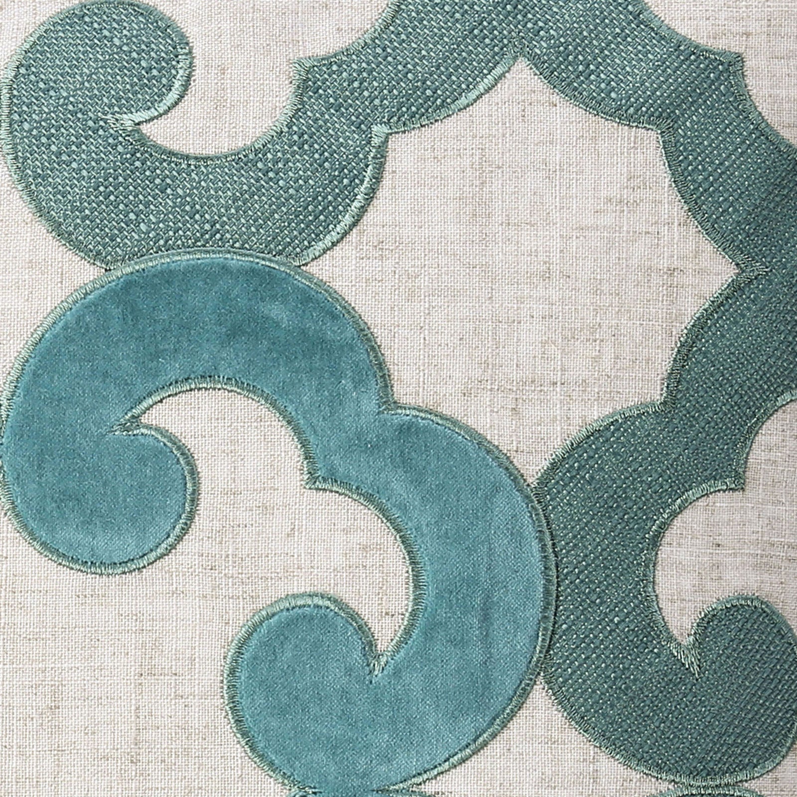 Lily Beige/Teal Pillow (Set of 2)