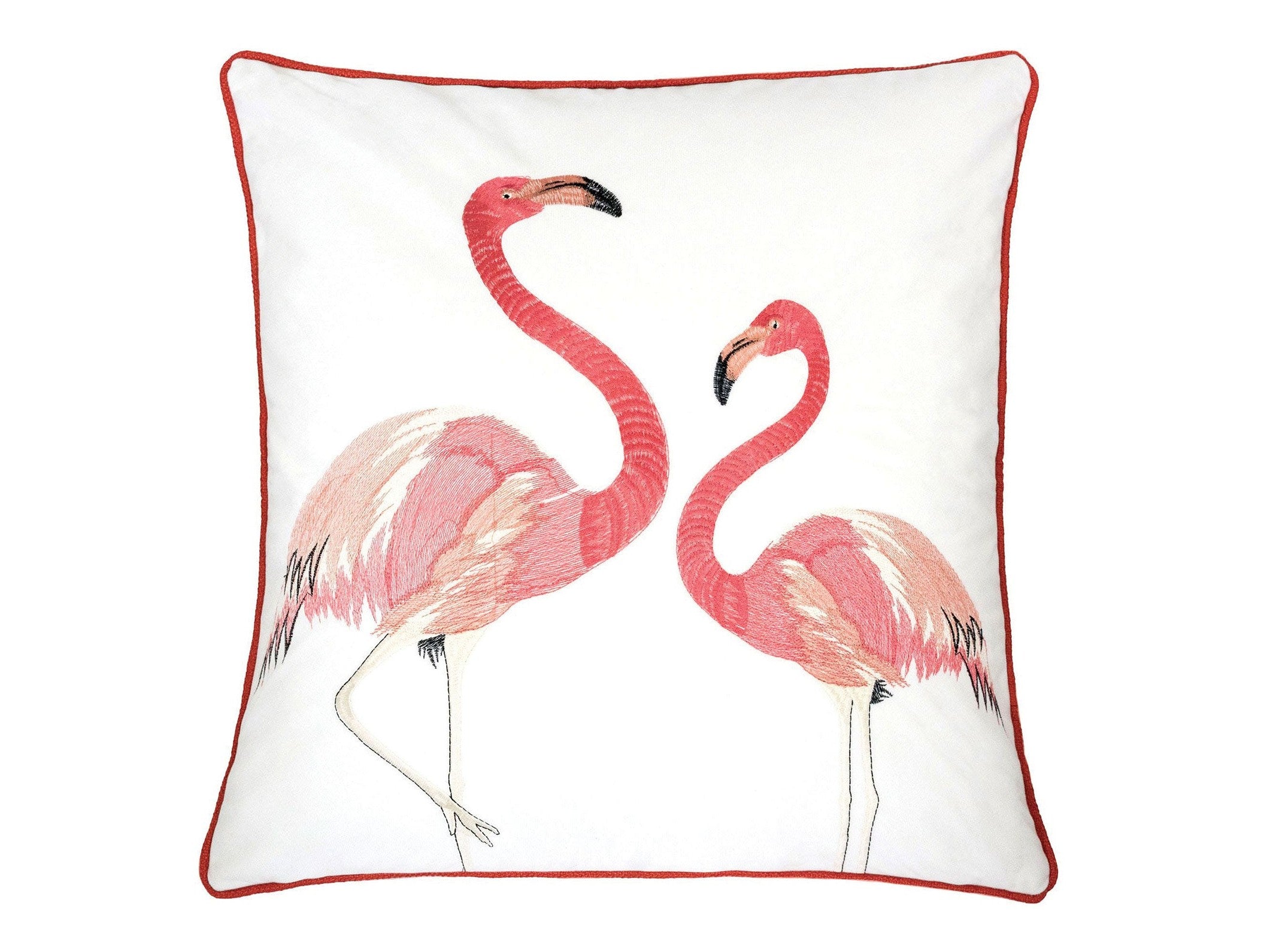 Lina Ivory/Pink 20" X 20" Pillow Pair Flamingo (Set of 2)