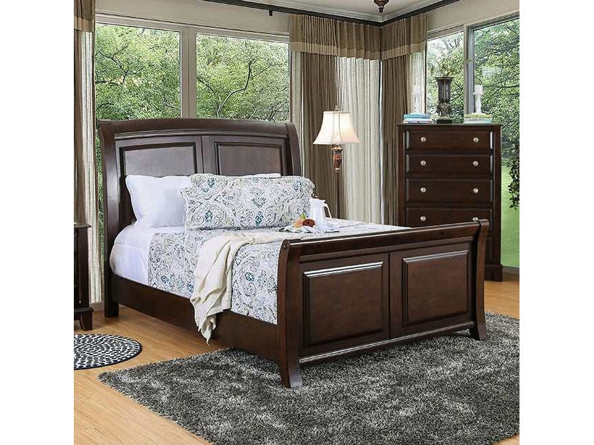 Litchville Brown Cherry California King Bed