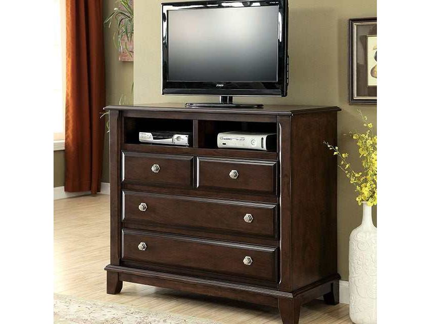 Litchville Brown Cherry Media Chest