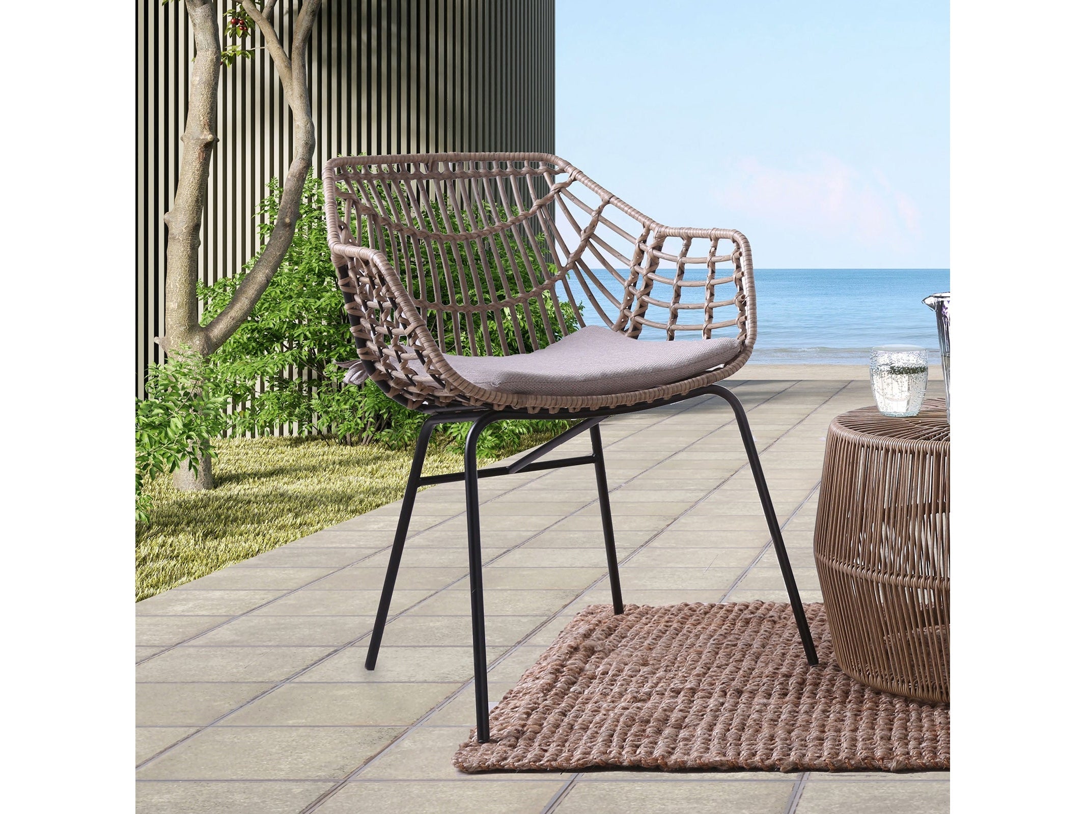 Livana Natural Patio Chair (Set of 2)