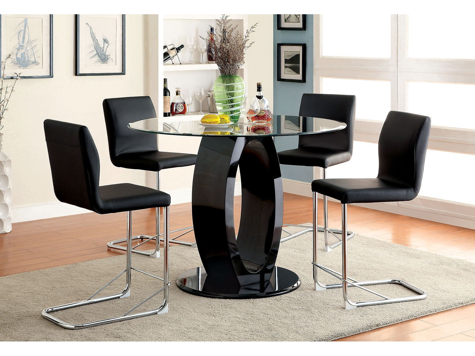 Lodia Black 5 Pc. Dining Room Set