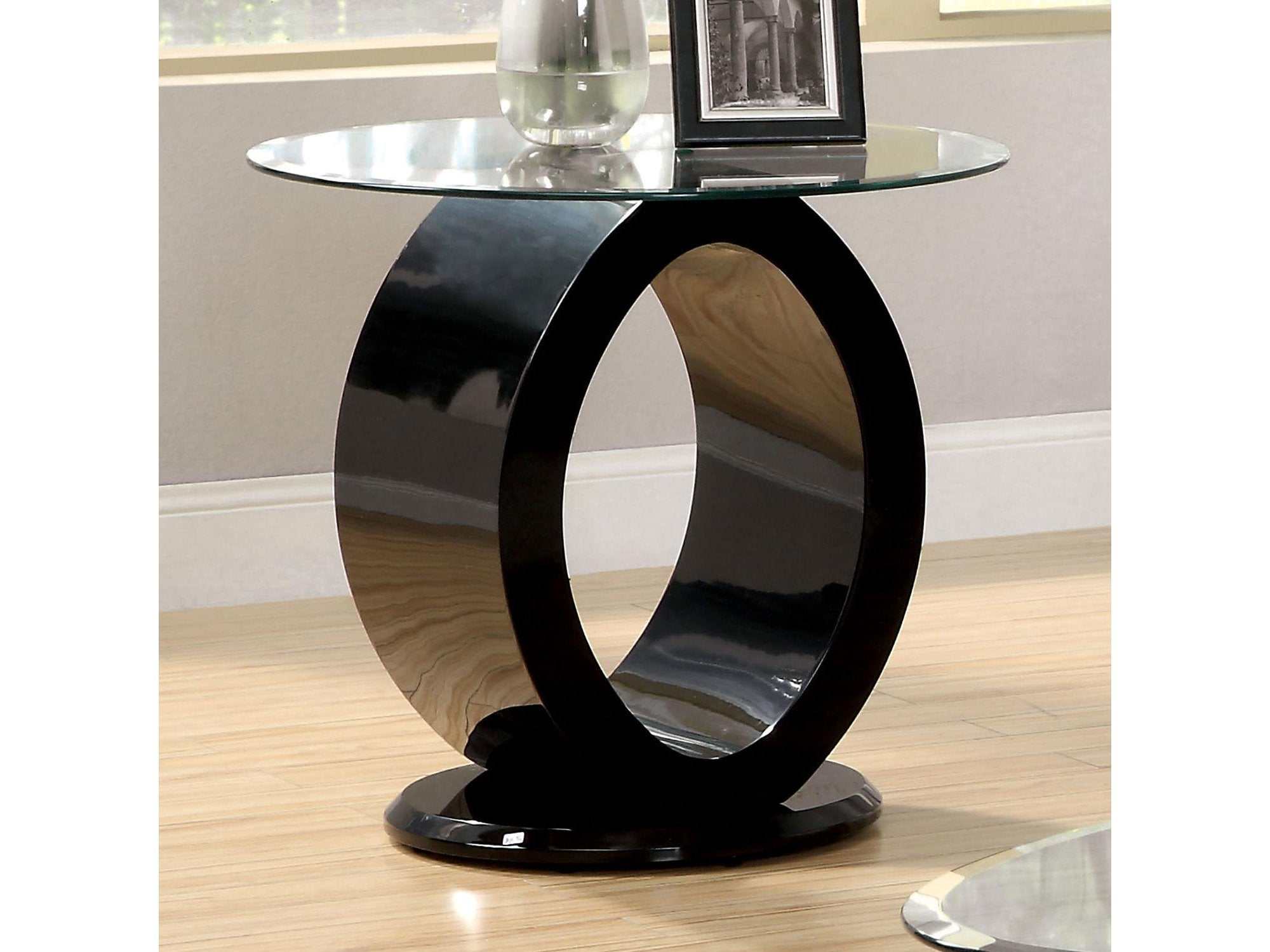 Lodia III Black End Table