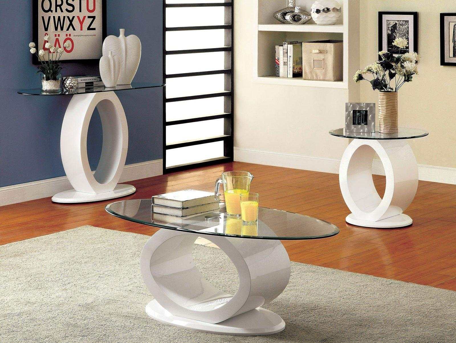 Lodia III White Sofa Table