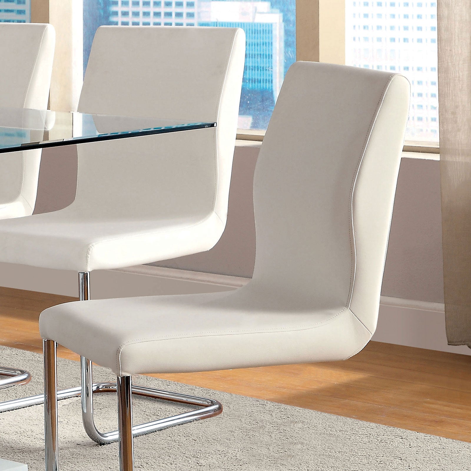Lodia White 7 Pc. Dining Room Set