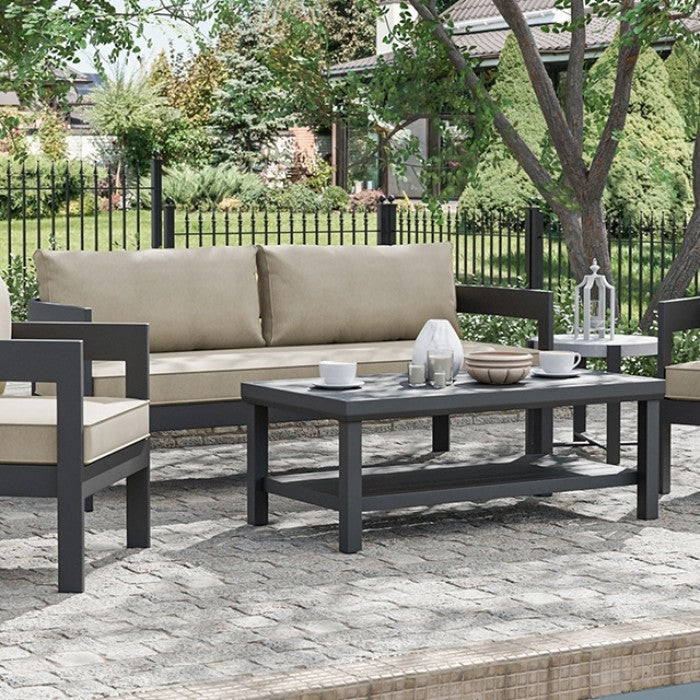 Lotus Black/Light Brown Patio Set