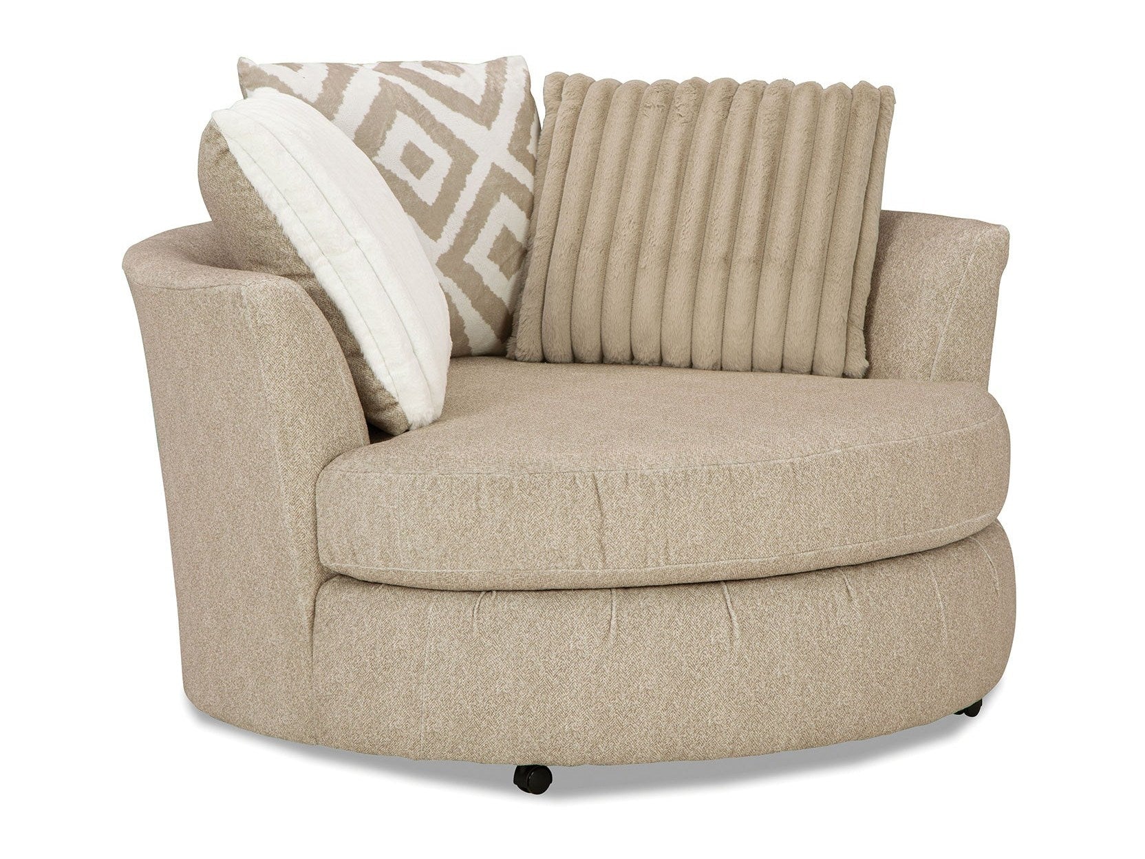 Loughlin Light Brown Swivel Chair