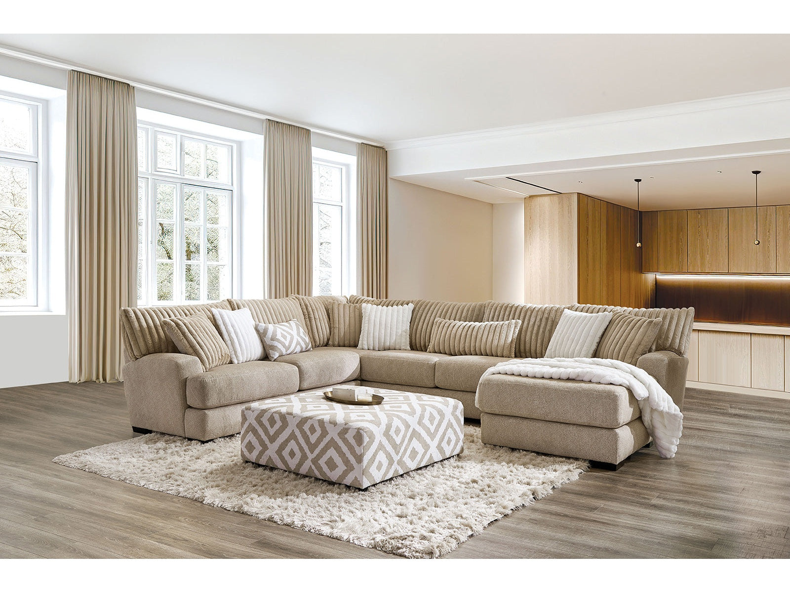 Loughton Light Brown Sectional