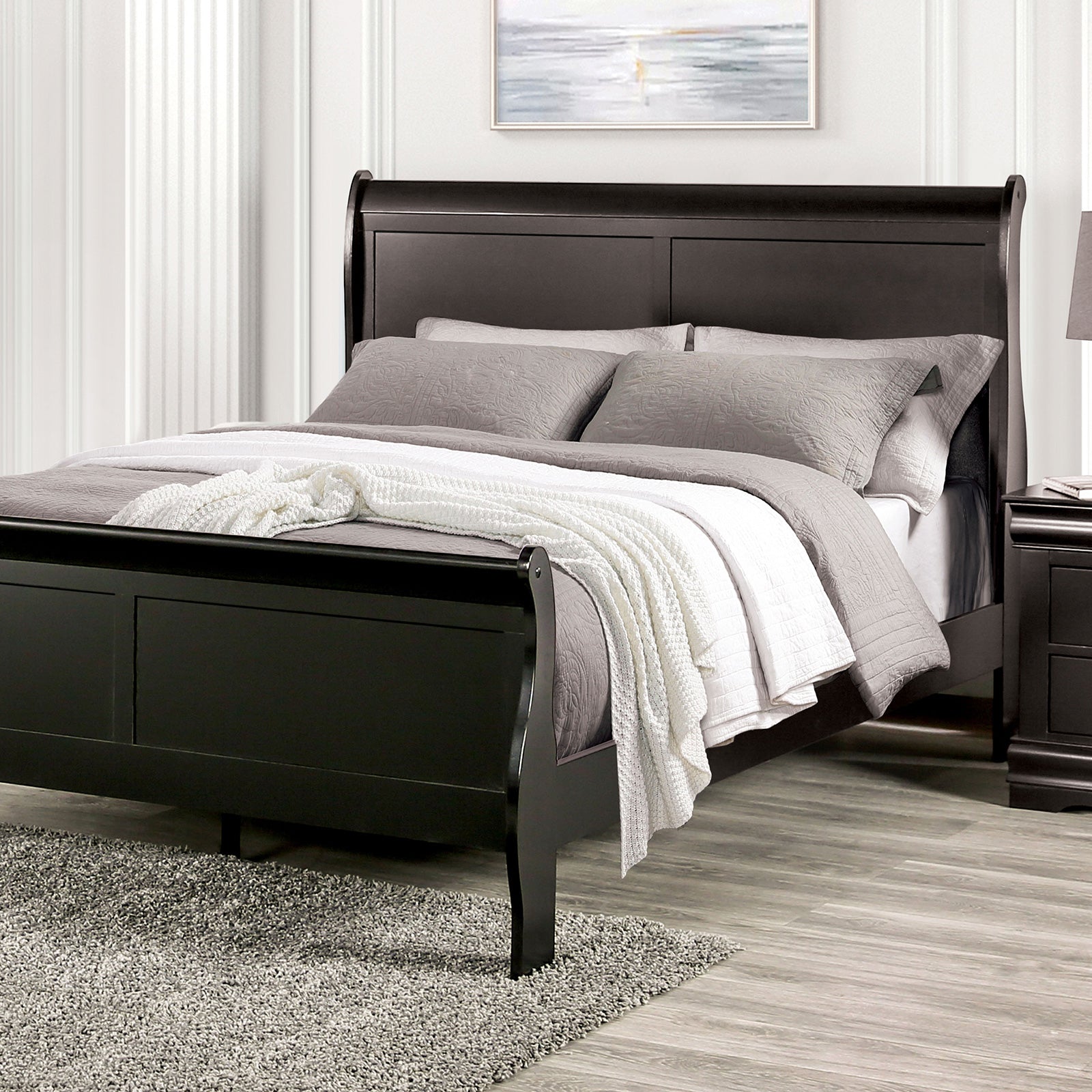 Louis Philippe Black 4 Pc. Queen Bedroom Set