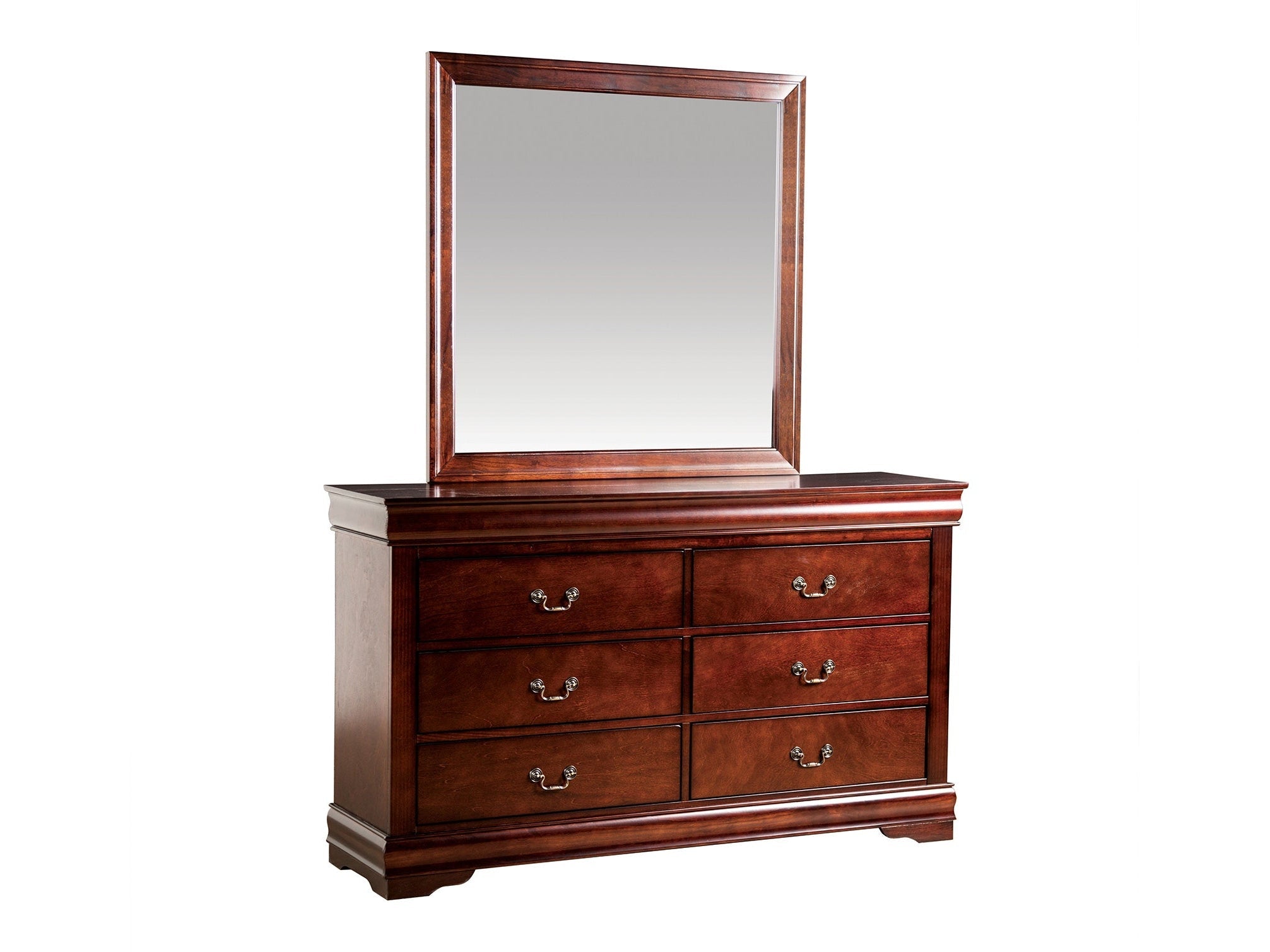 Louis Philippe Dark Cherry Dresser