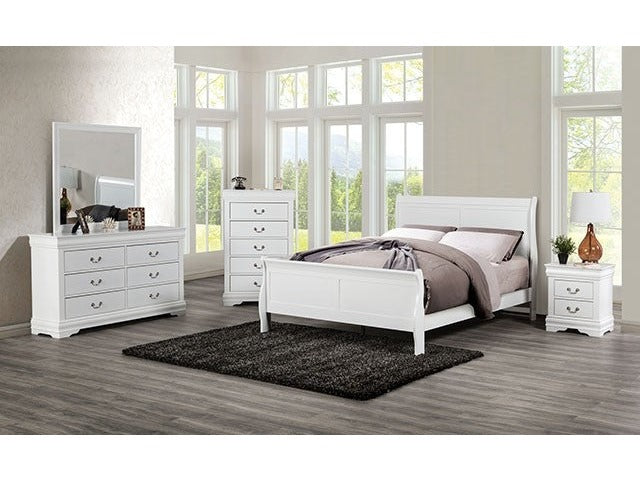 Louis Philippe White 4 Pc. Queen Bedroom Set