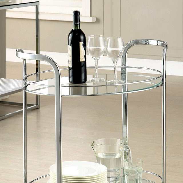 Loule Chrome Serving Cart
