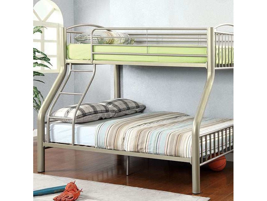 Lovia Metallic Gold Twin/Full Bunk Bed