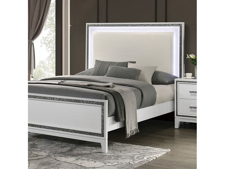 Lucida White E.King Bed