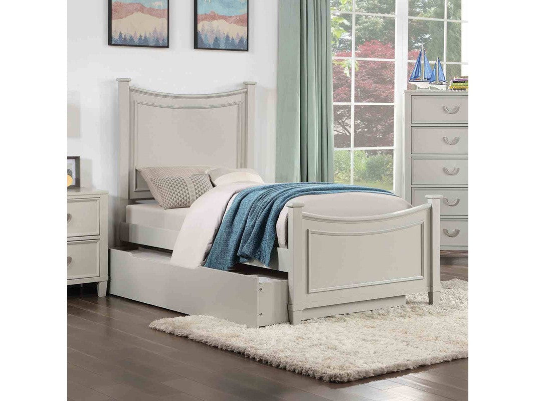 Lycorida Light Gray Twin Bed