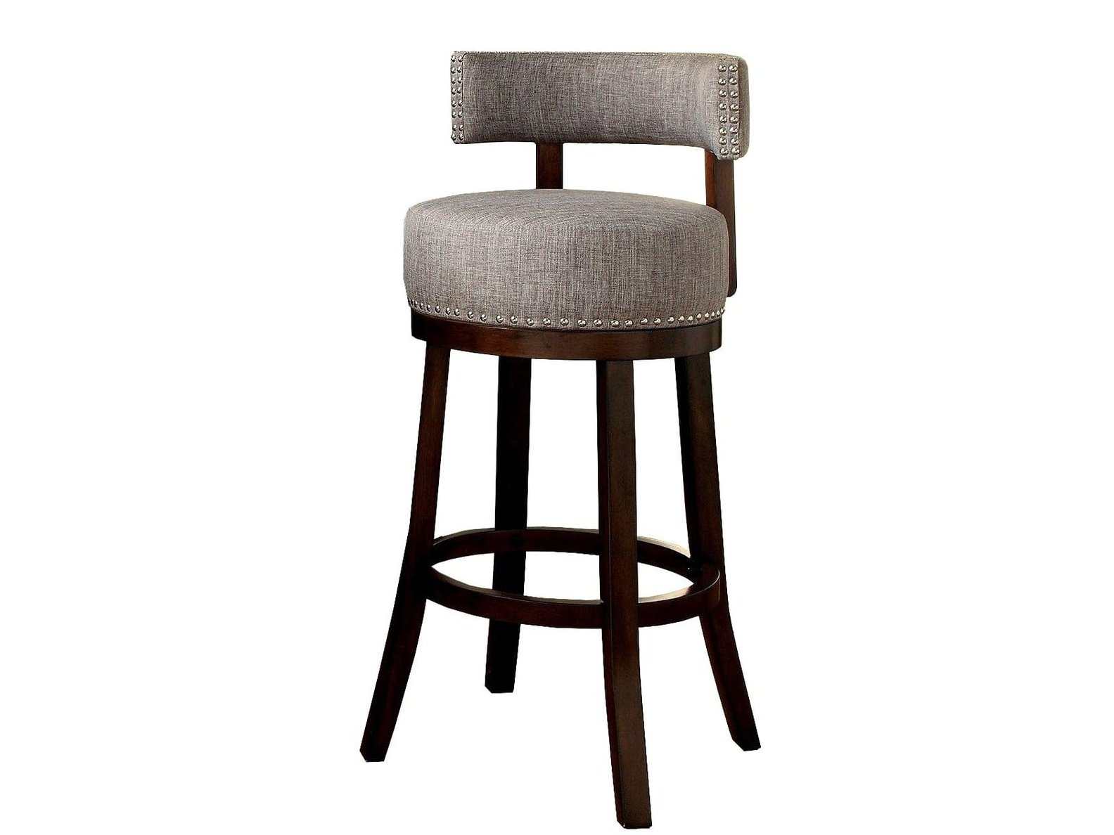 Lynsey Dark Oak/Light Gray Bar Stool (Set of 2)