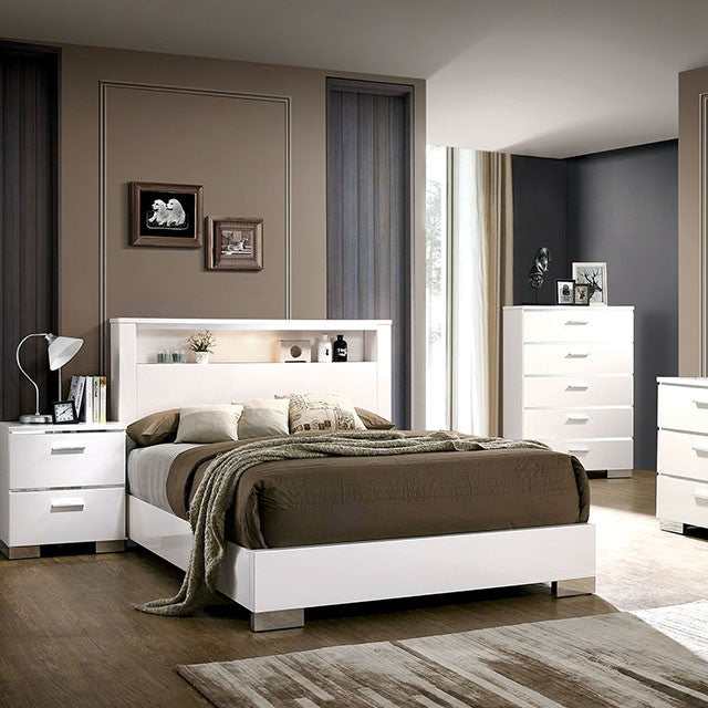 Malte White California King Bed