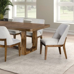 Mandal Chestnut/White 9 Piece Dining Set