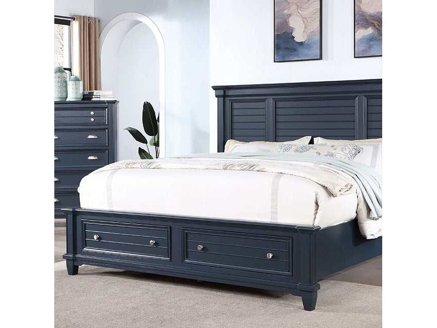 Manzanillo Slate Blue Queen Bed