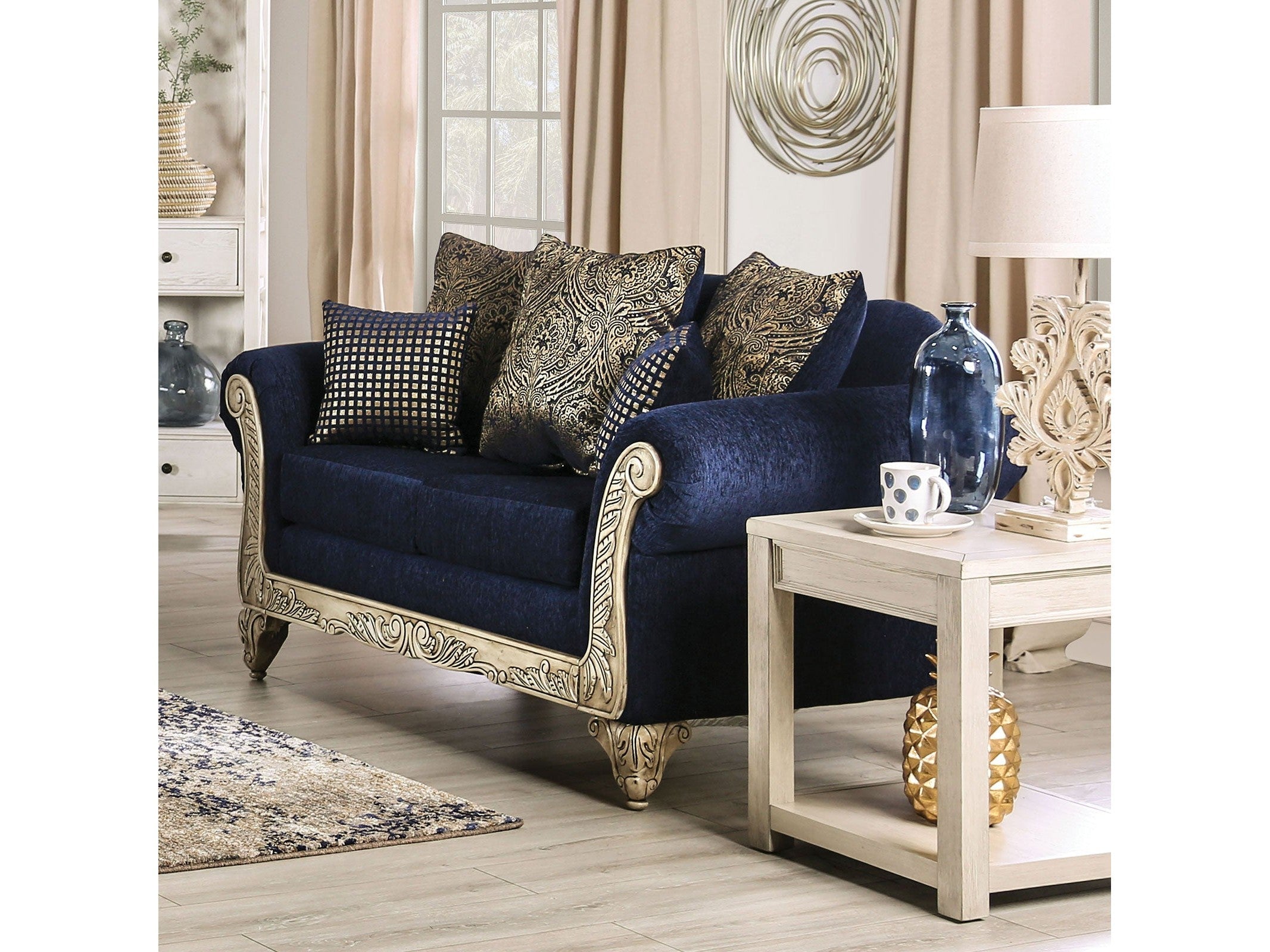Marinella Royal Blue Loveseat