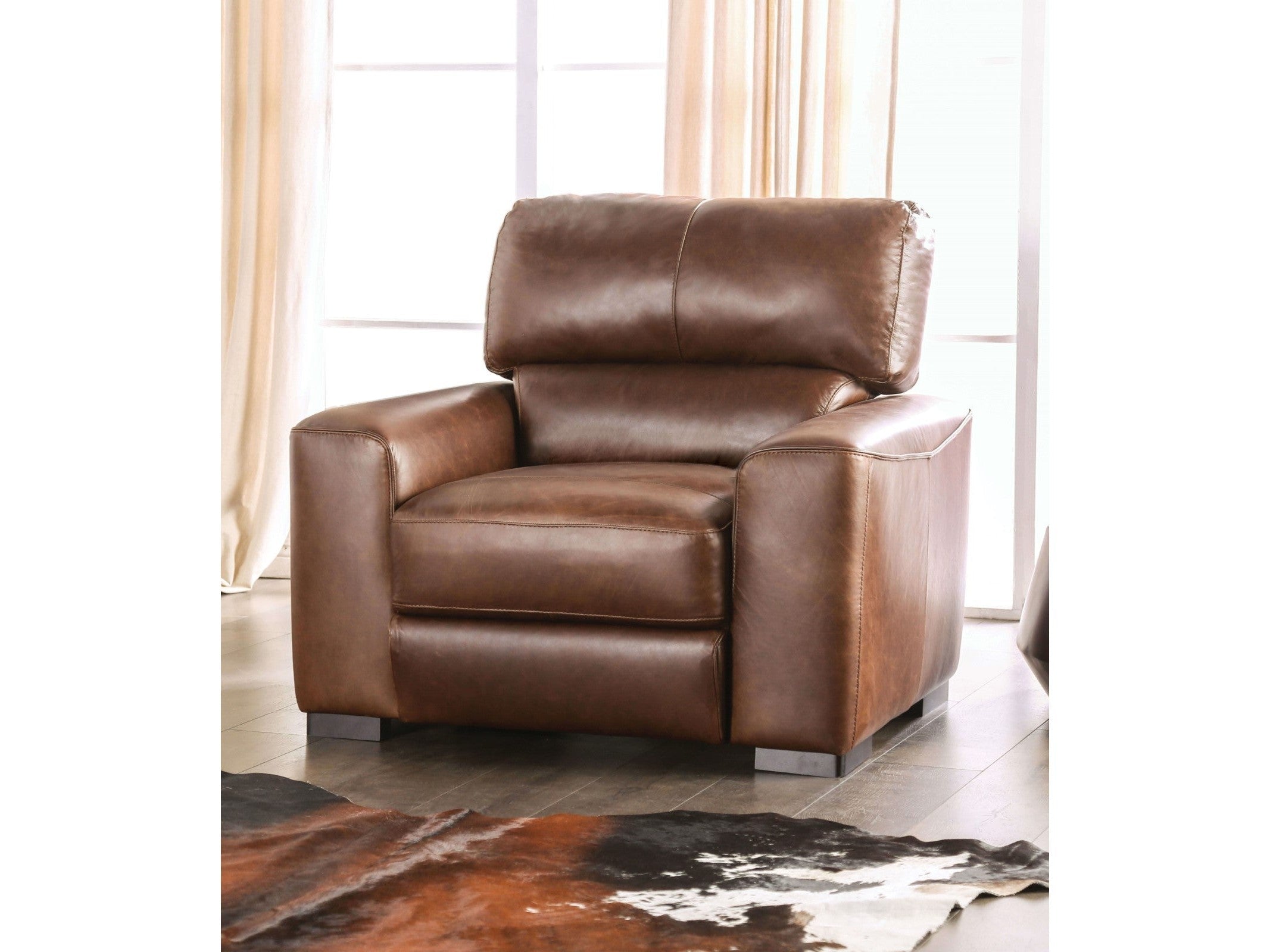 Marsicano Cognac Real Italian Leather Chair