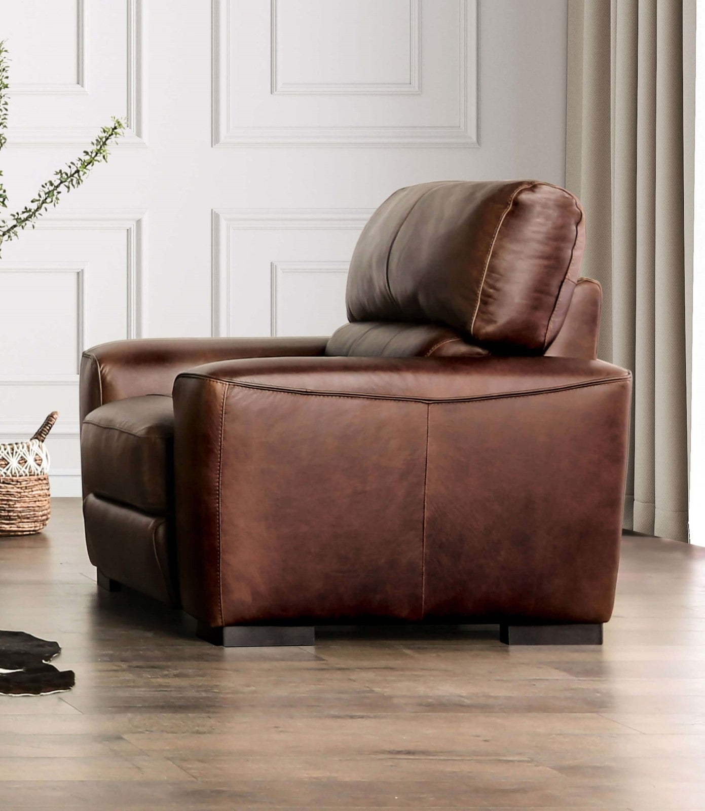 Marsicano Cognac Real Italian Leather Sofa & Loveseat