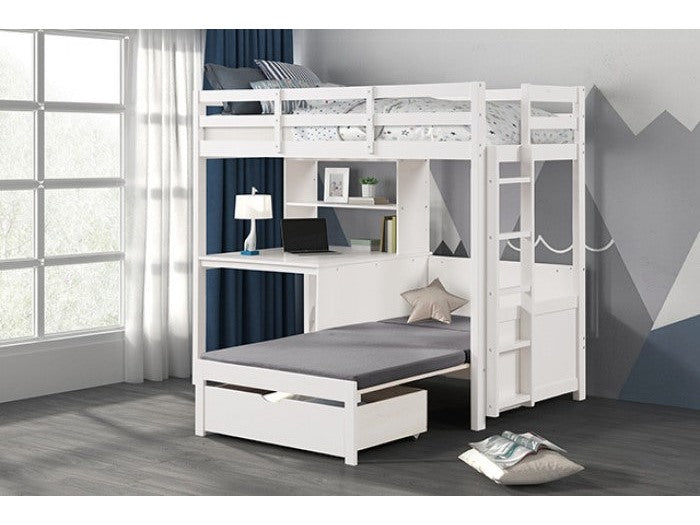 Mateo White Bunk Bed